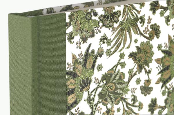 Notizbuch grün Florentinerpapier vergoldet